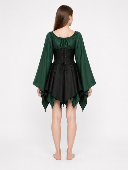 Medieval Halloween Carnival Dress with Corset
