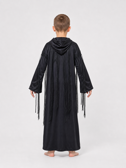 Gothic Hooded Skeleton Costume for Halloween