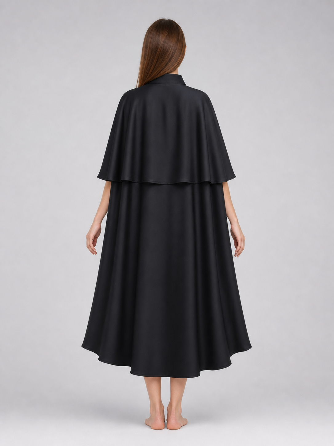 Black Gothic Cape with Chain for Cosplay