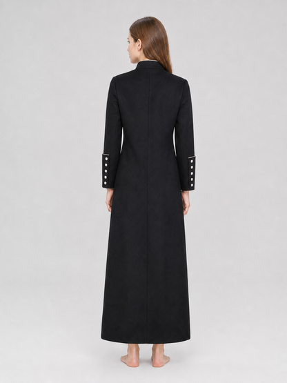 Long Black Coat for Medieval Cosplay