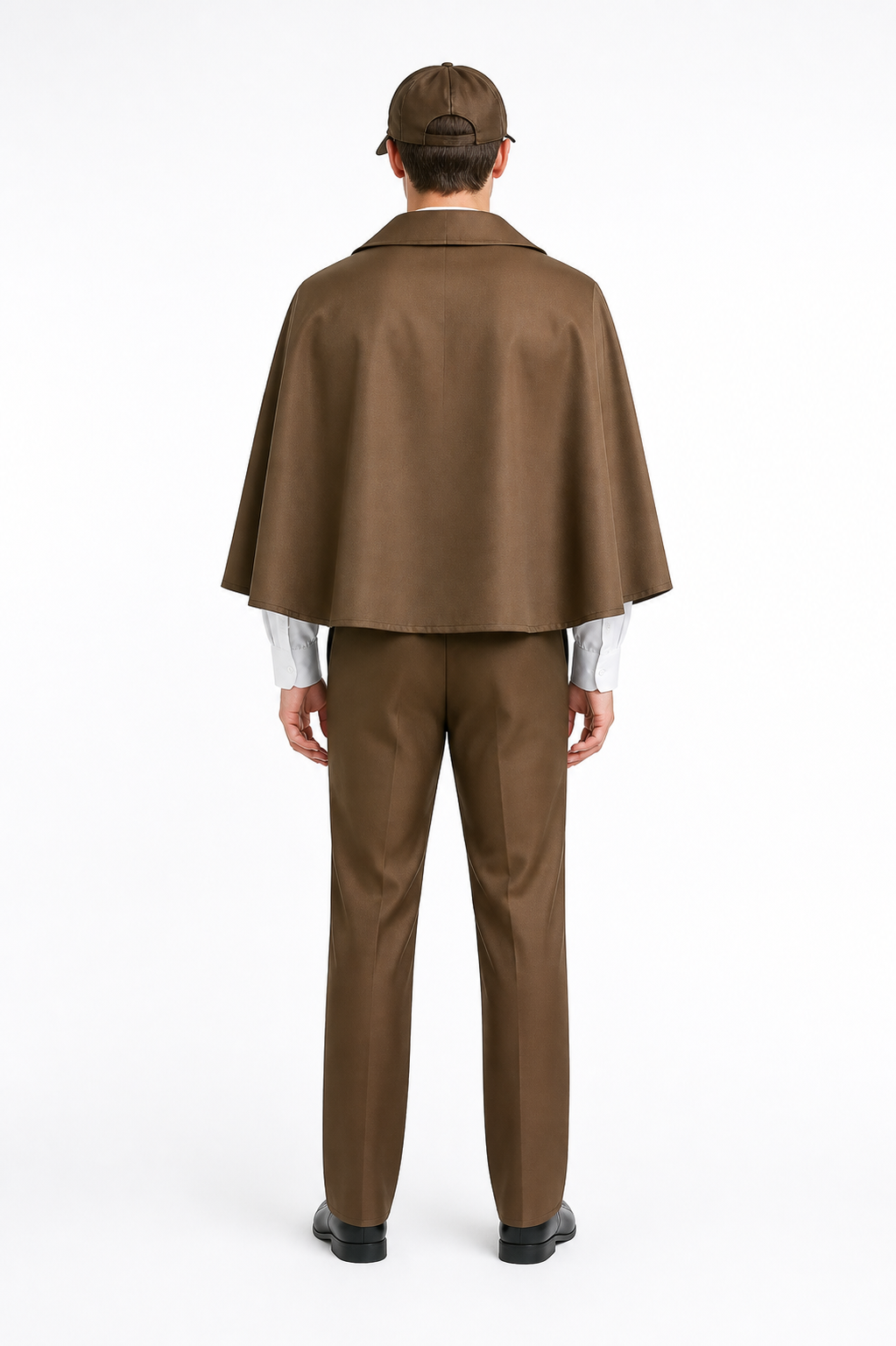 Edogawa Ranpo Cosplay Costume with Hat and Wig back view