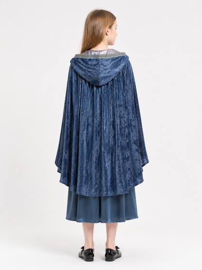 Medieval Hooded Cloak for Cosplay, Halloween back view