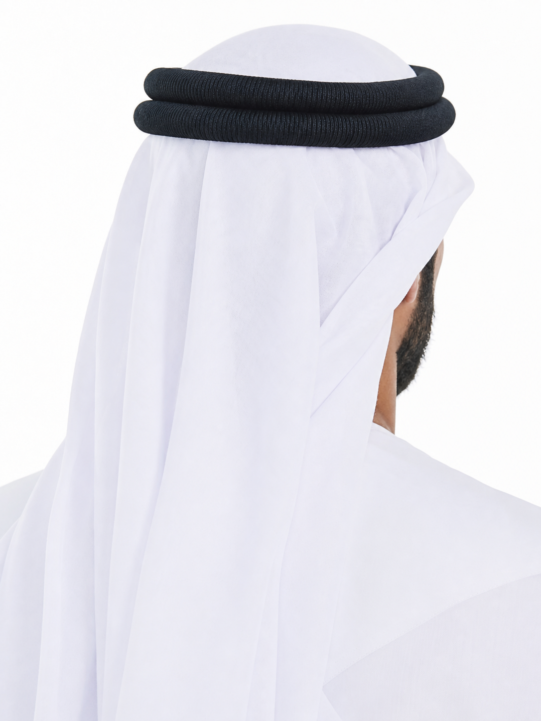 Festive White Arab Headdress with Agal