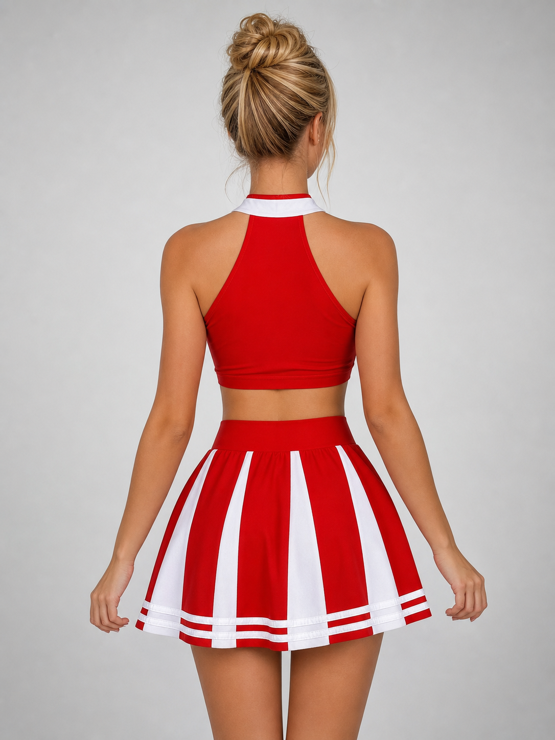 Performance Costume with Top and Skirt, Red and White
