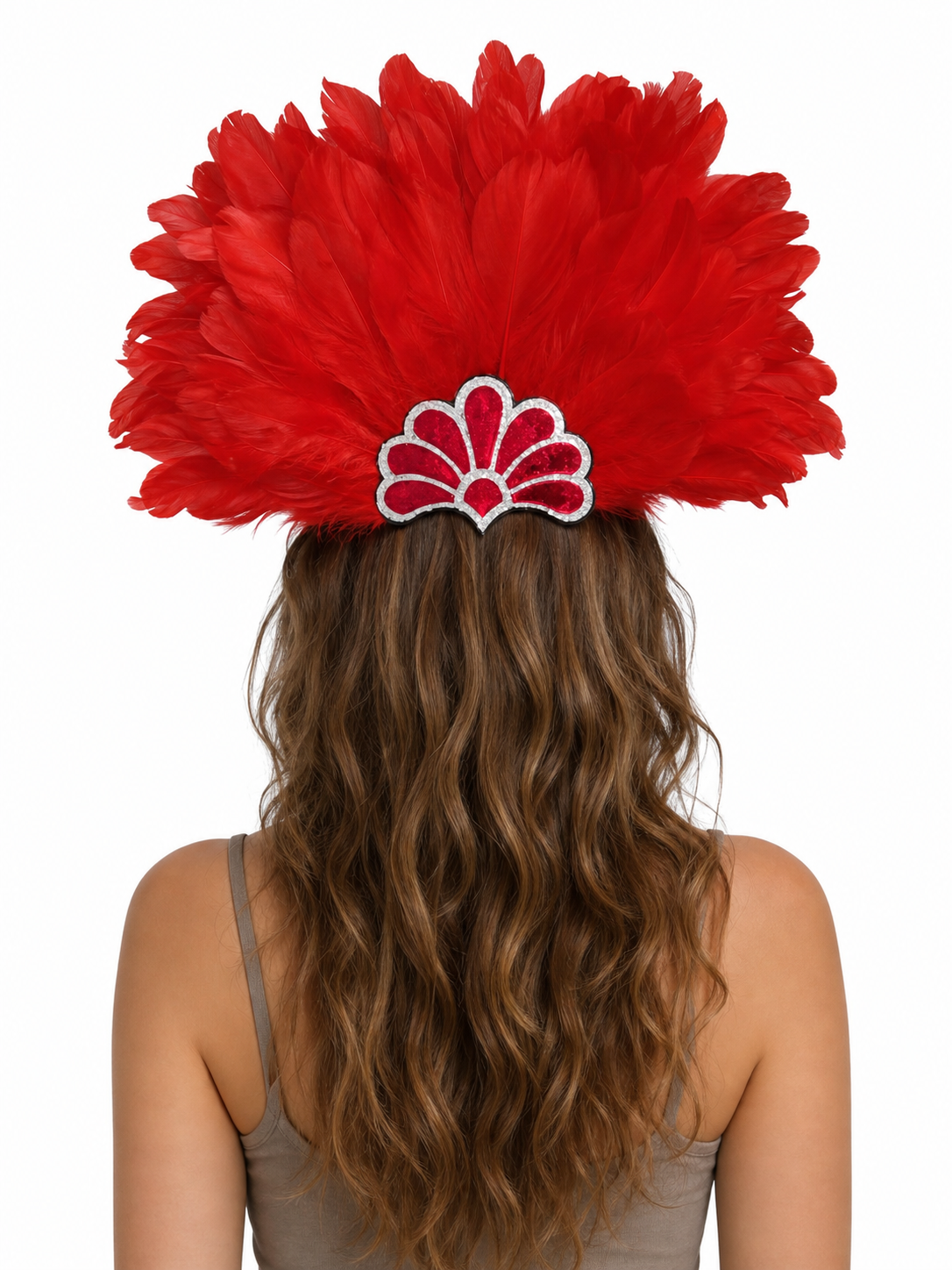 Red Feather Carnival Headpiece product view 32