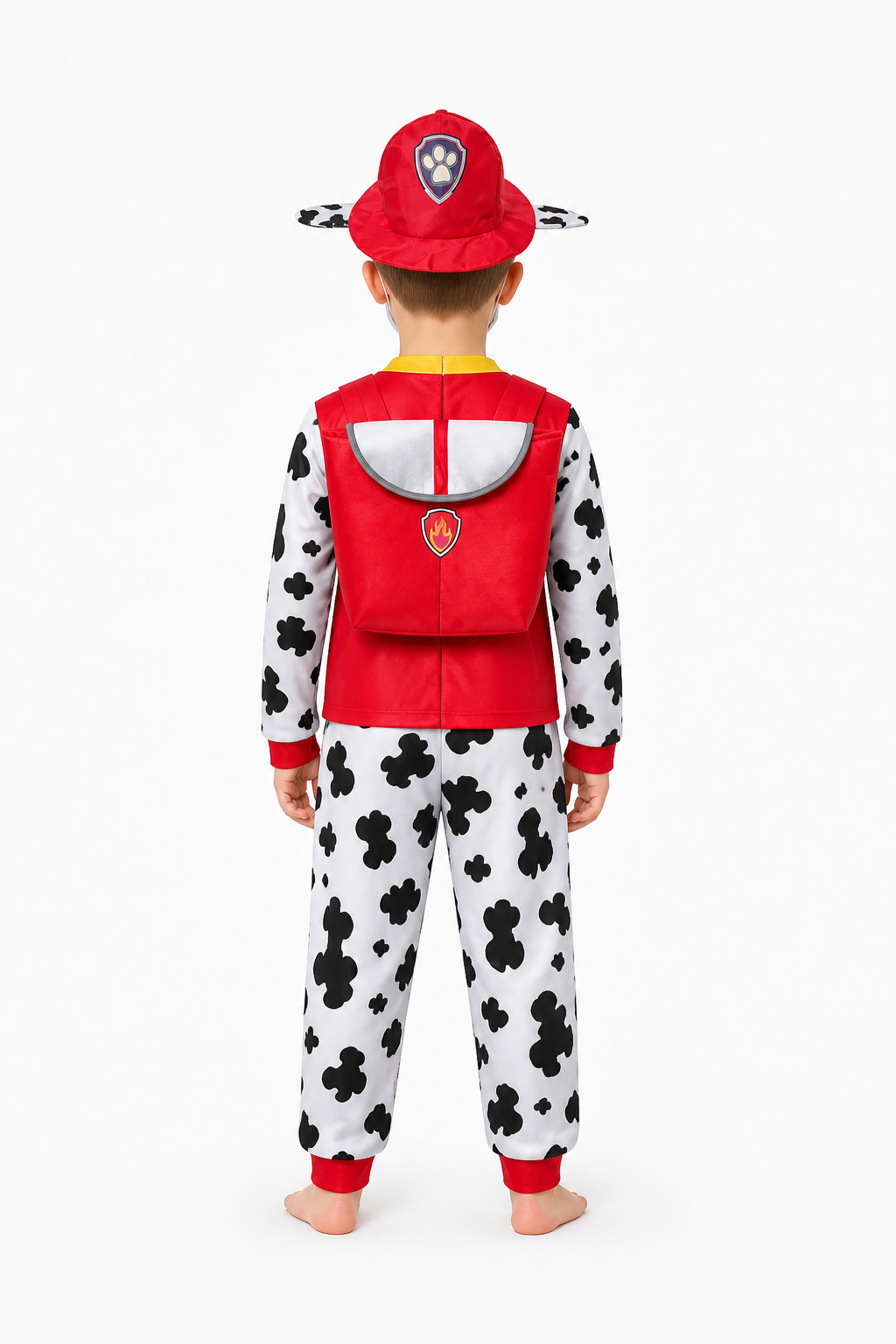 Paw Patrol Marshall Puppy Costume with Backpack back view