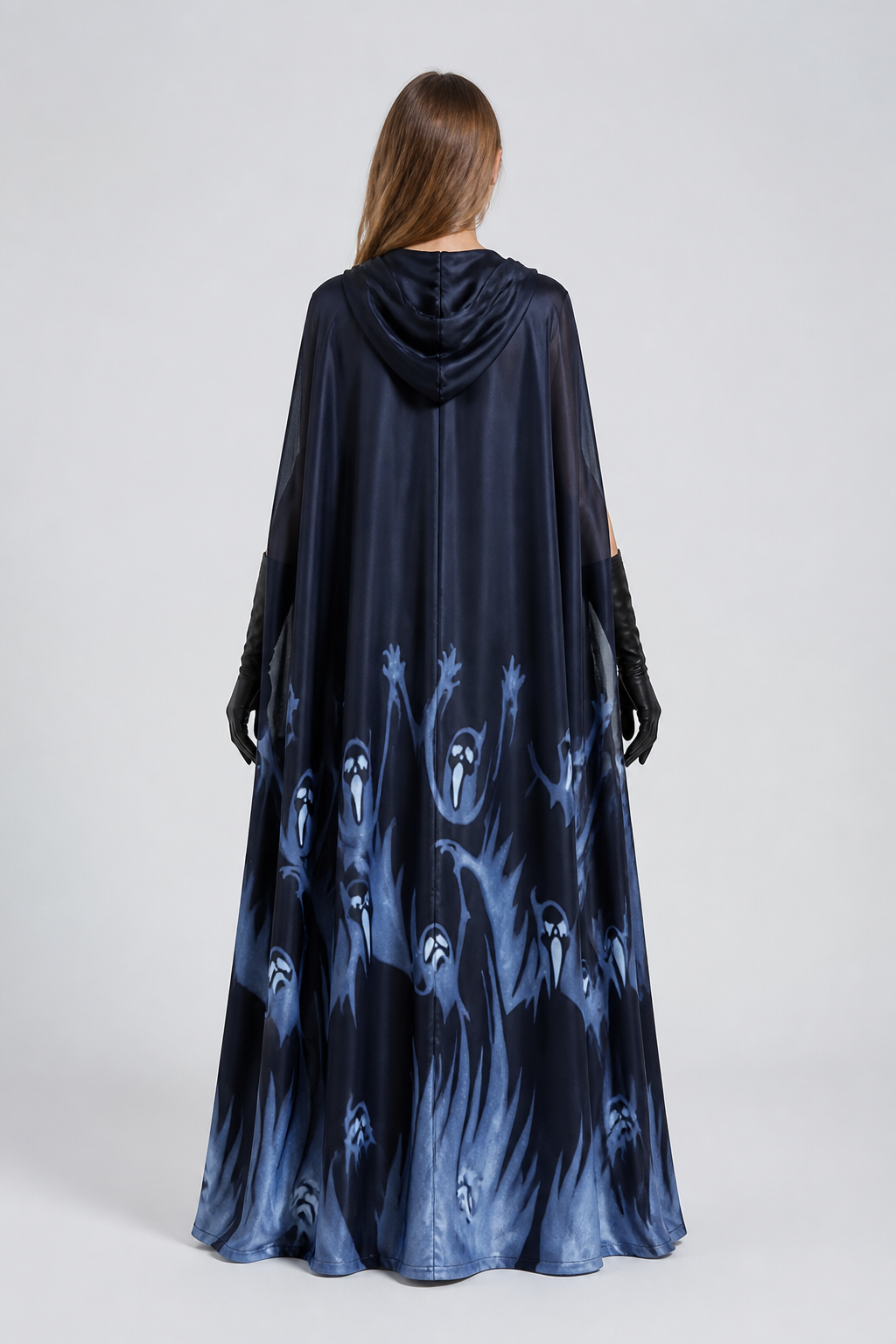Halloween Hooded Dress and Cape back view