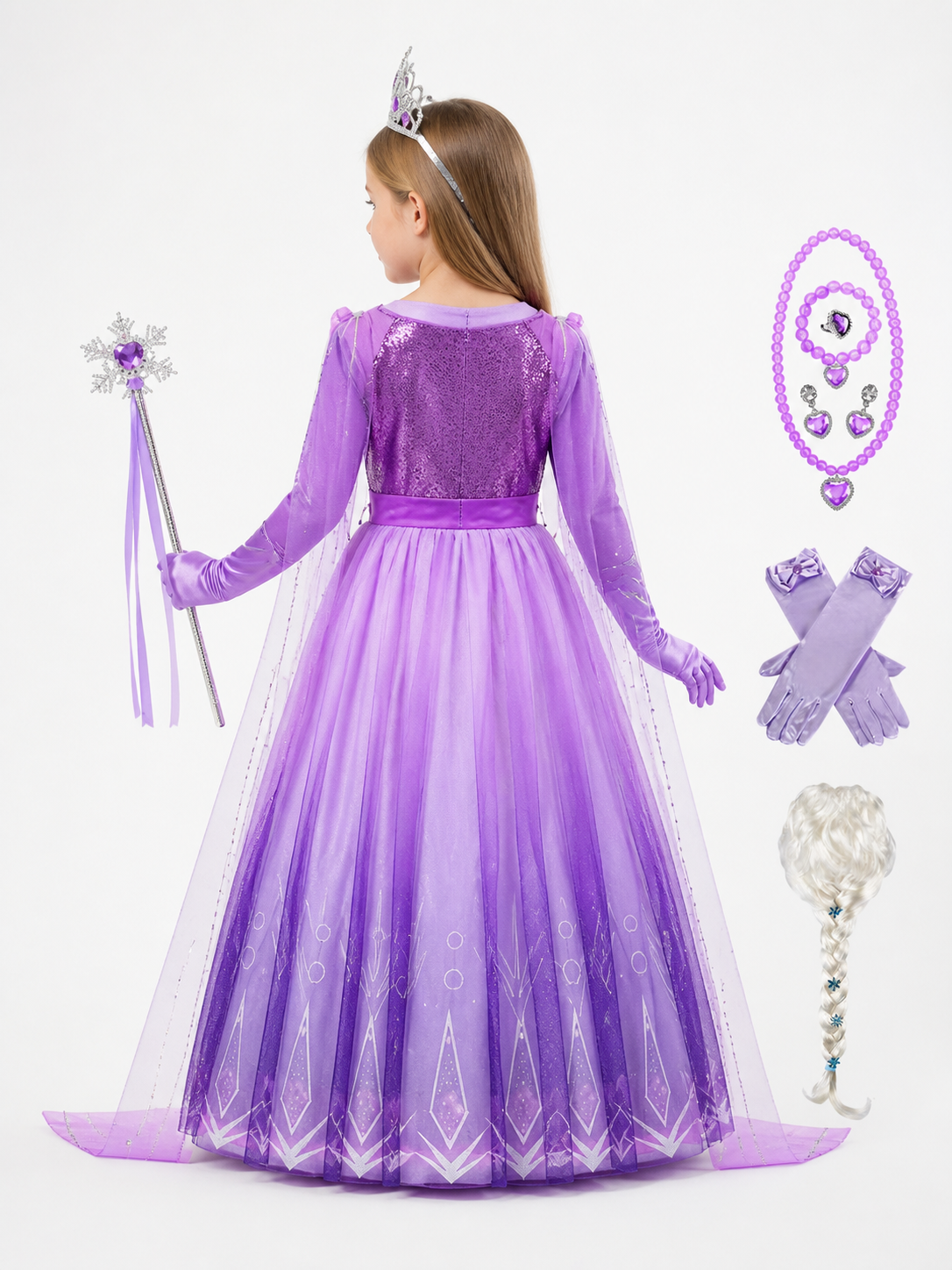 Halloween Snow Queen Costume back view