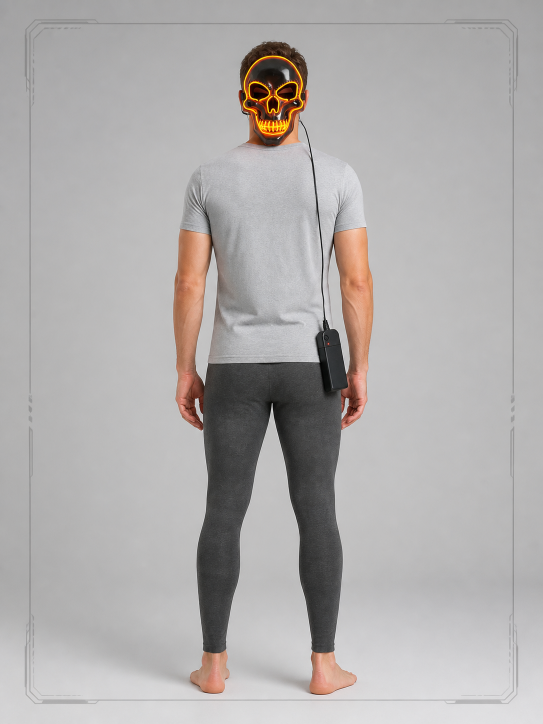 Glowing Skull Carnival Mask for Halloween and Cosplay back view