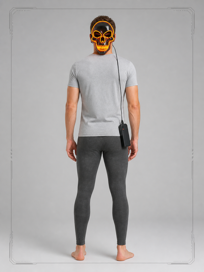 Glowing Skull Carnival Mask for Halloween and Cosplay back view