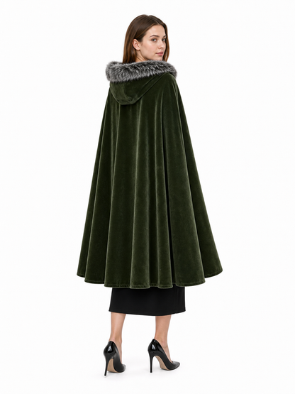 Olive Hooded Costume Cloak