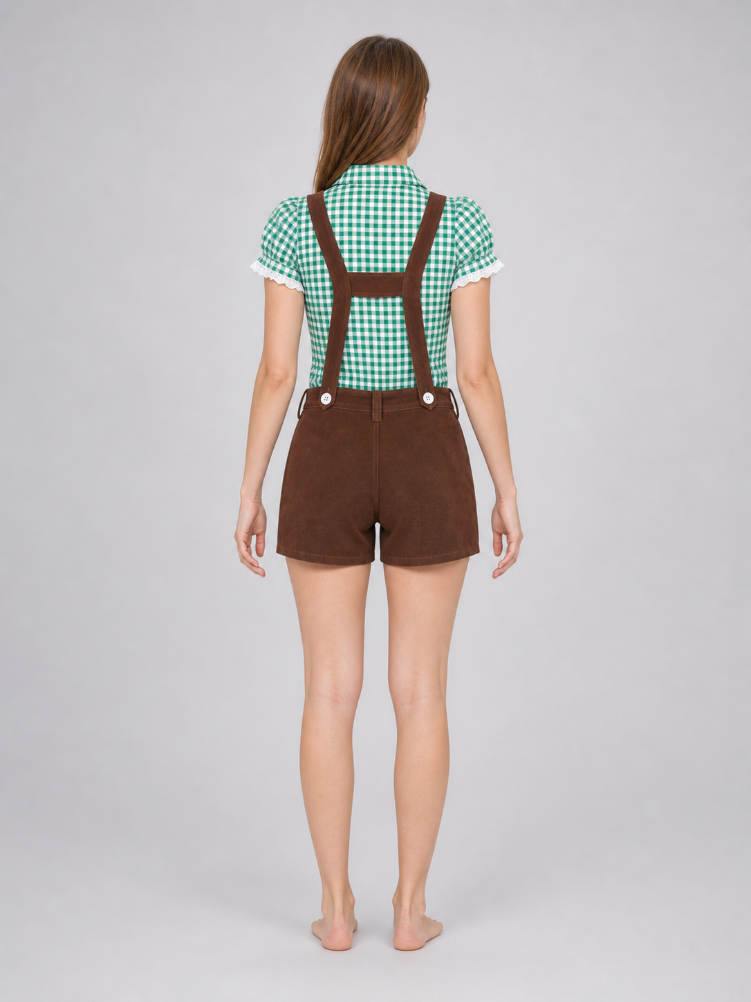 Shirt and Suspender Shorts Set