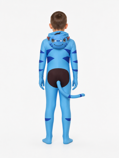 Avatar Costume with Tail and Mask, Sizes 110-190