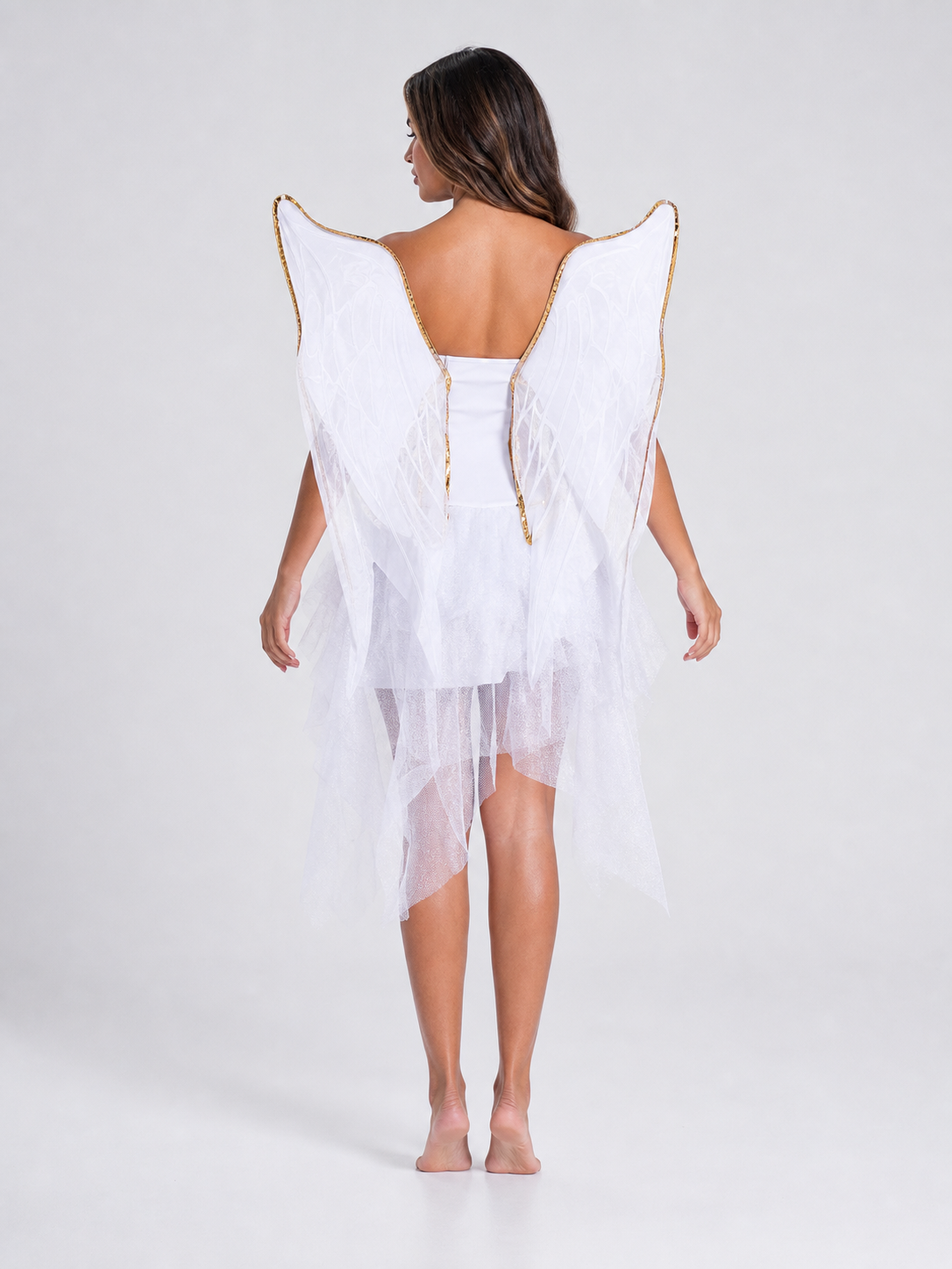 Angel Stage Costume with Wings and Halo back view