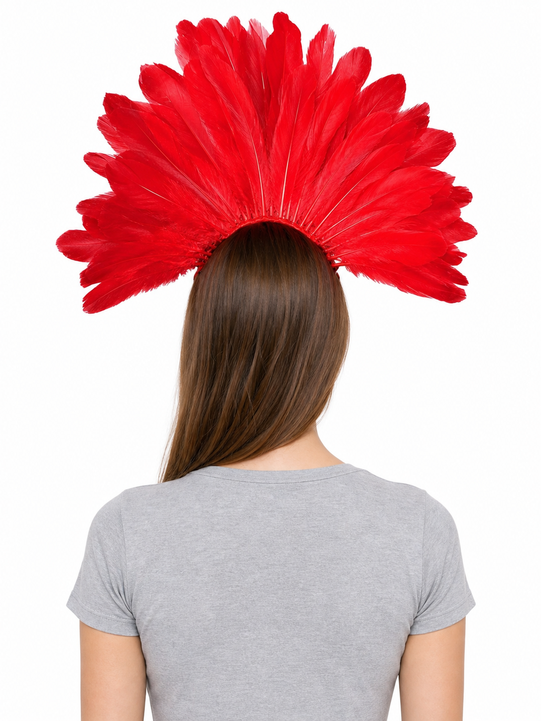 Carnival Headpiece with Red Feathers