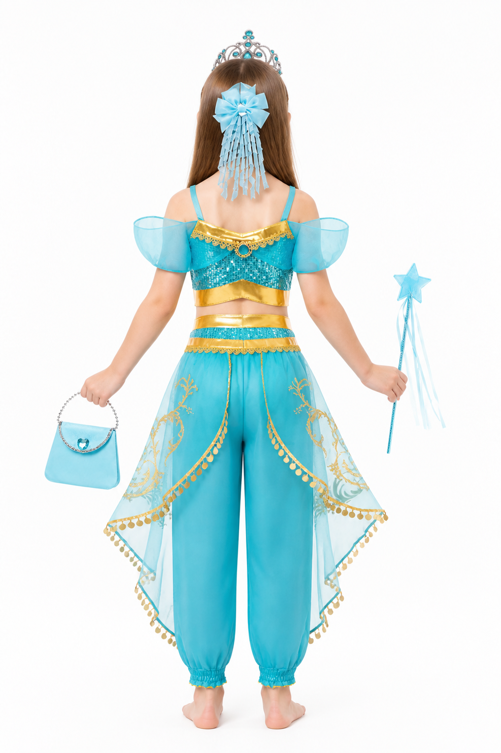 Children’s Eastern-Style Carnival Costume for Halloween back view