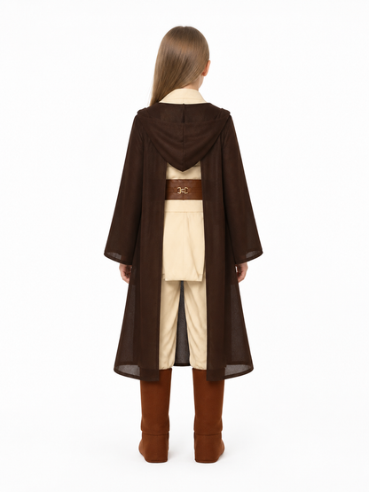Jedi Cosplay Costume, Set with Cape back view