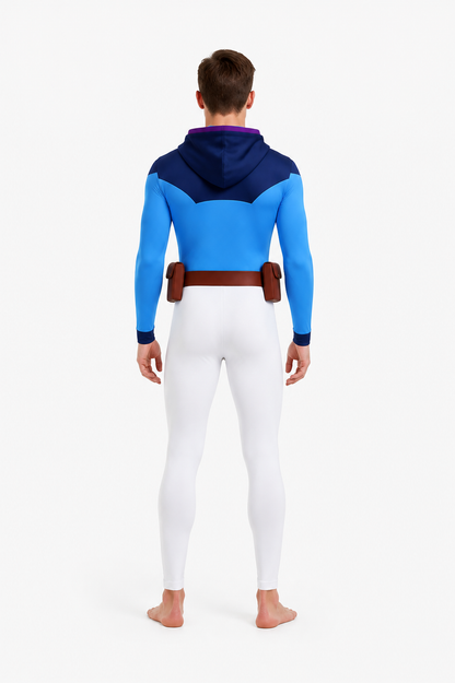 Omni-Man Cosplay Costume with Hood and Belt back view