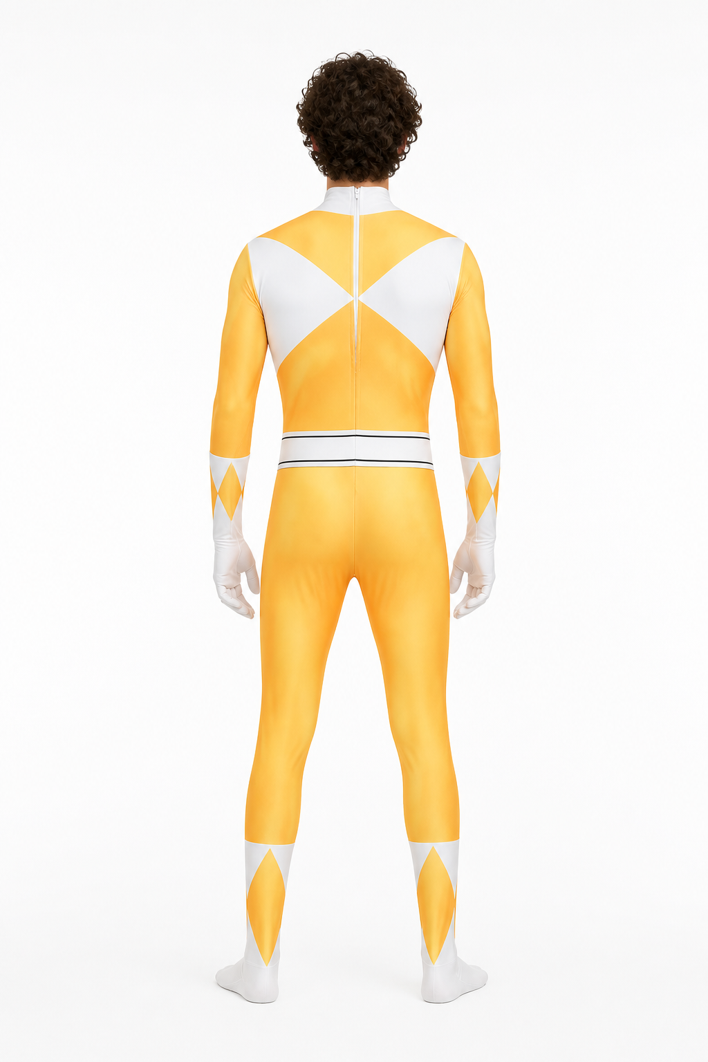 One-Piece Orange Cosplay Costume with Mask back view