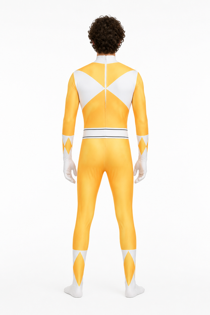 One-Piece Orange Cosplay Costume with Mask back view
