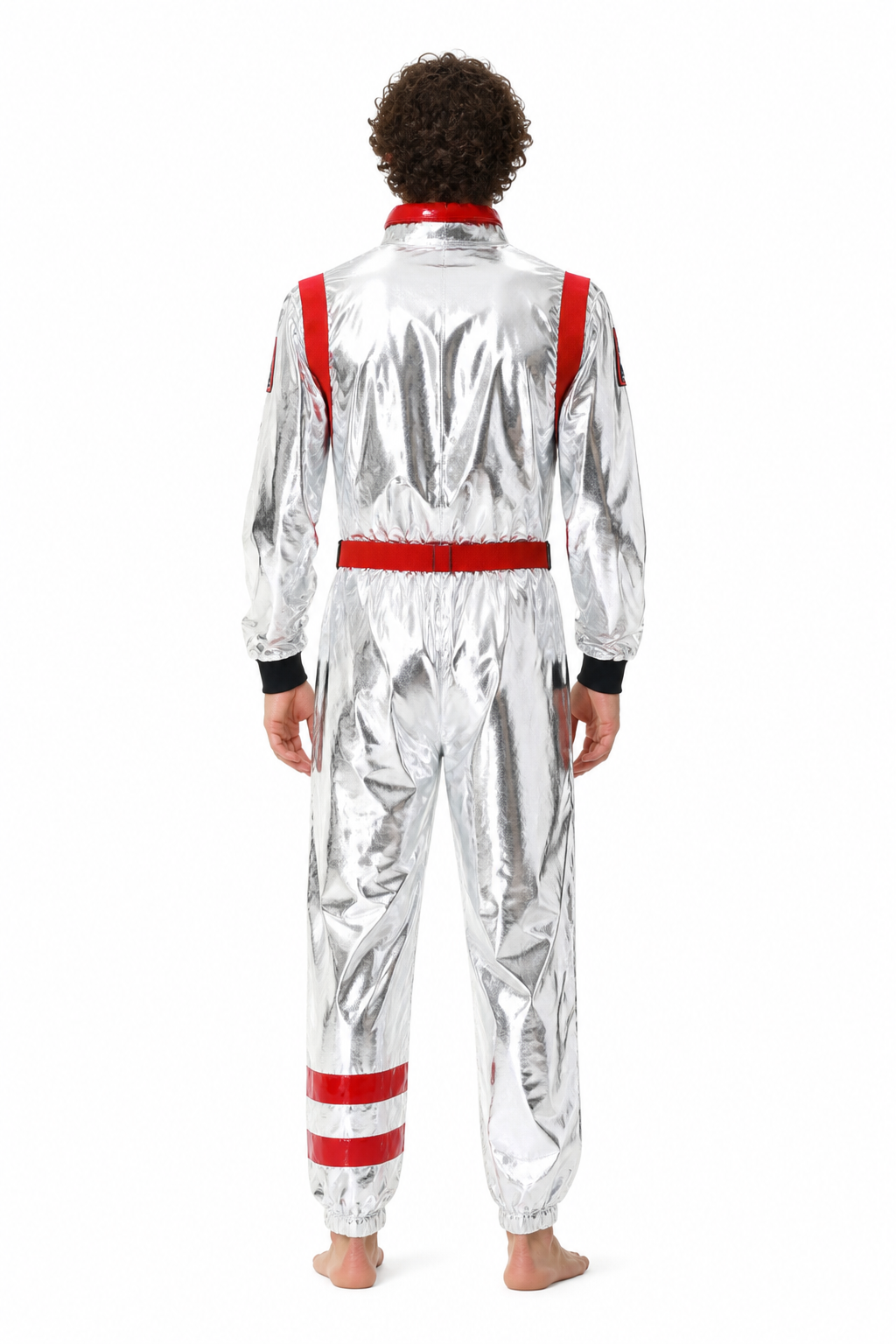 Astronaut Jumpsuit with Red Stripes back view