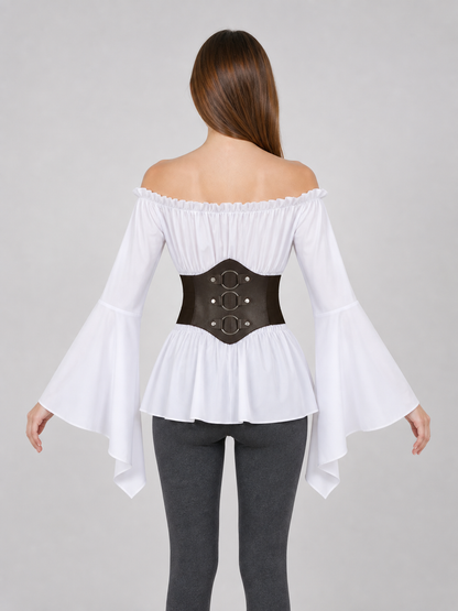 Off-the-Shoulder Blouse with Belt for Cosplay