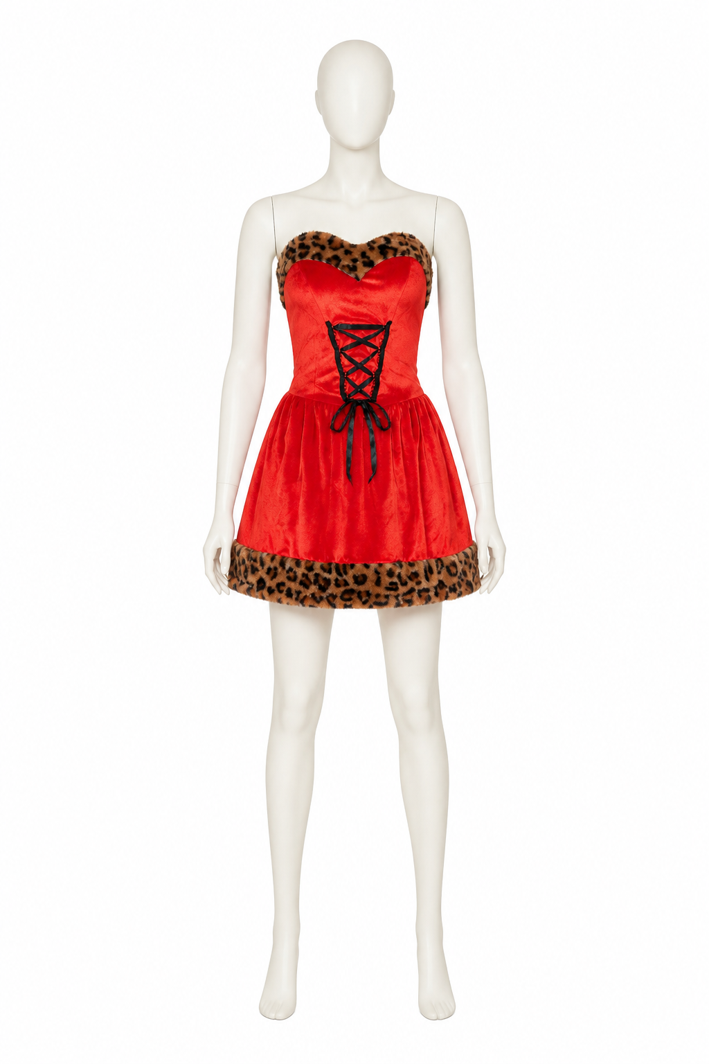 Red Carnival Dress with Ears and Tail back view