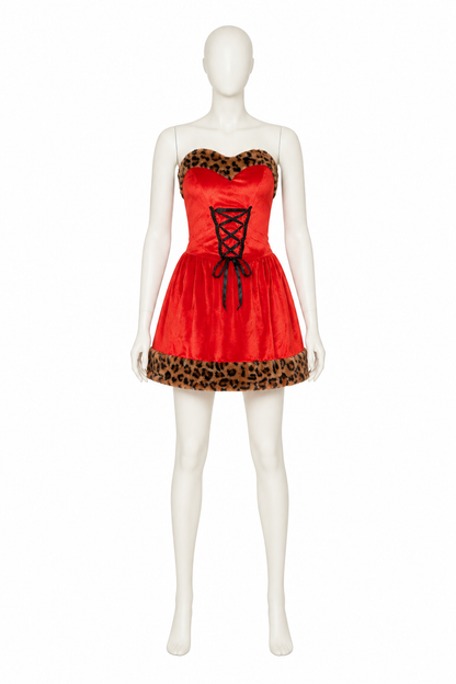 Red Carnival Dress with Ears and Tail back view