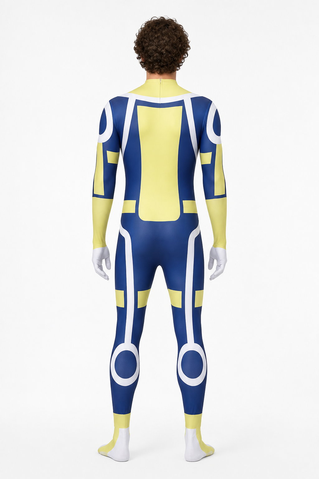 High-Collar Cosplay Jumpsuit back view