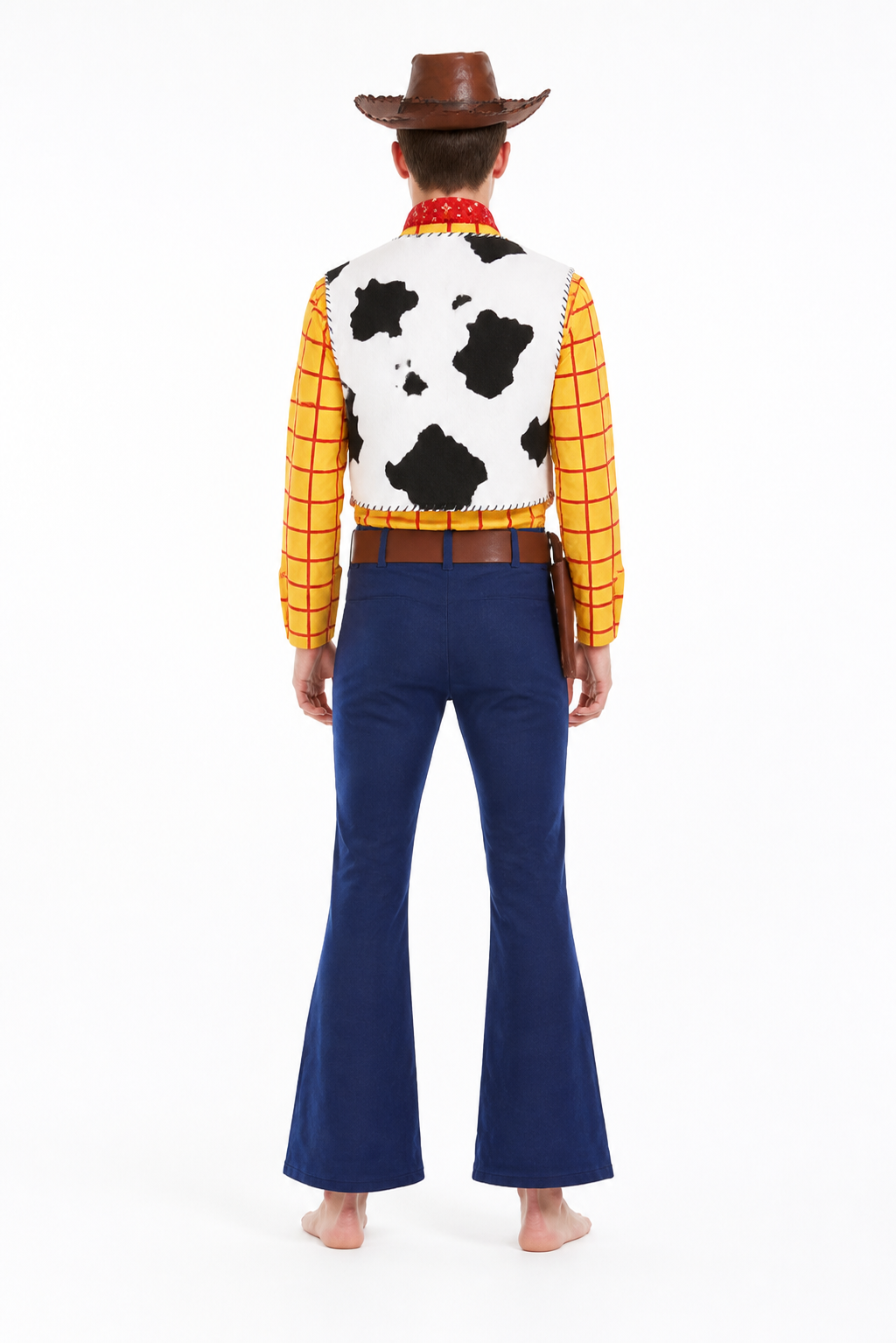 Western-Style Cosplay Costume: Vest and Hat back view