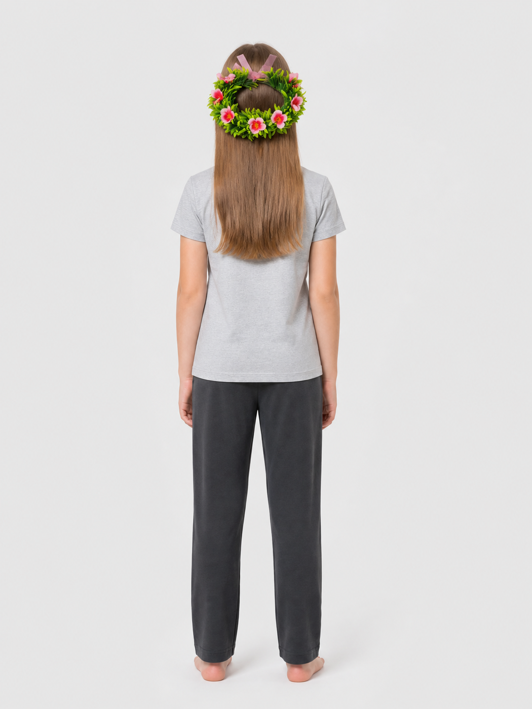 Halloween Carnival Headband with Floral Decoration back view