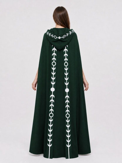 Renaissance-Style Hooded Cloak Cape