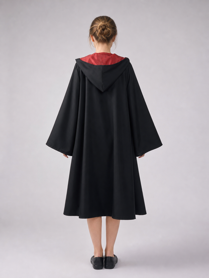 Harry Potter Costume, Black Robe, Red Lining