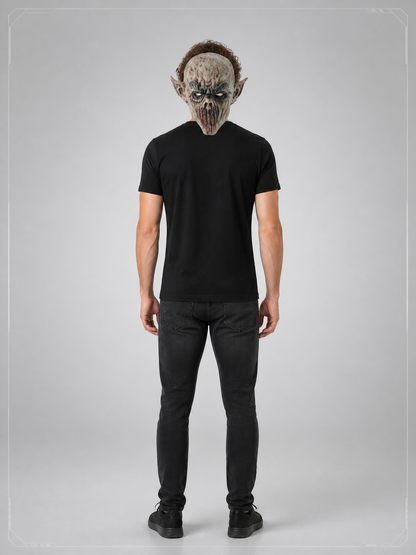 Zombie Carnival Mask with Pointed Ears back view