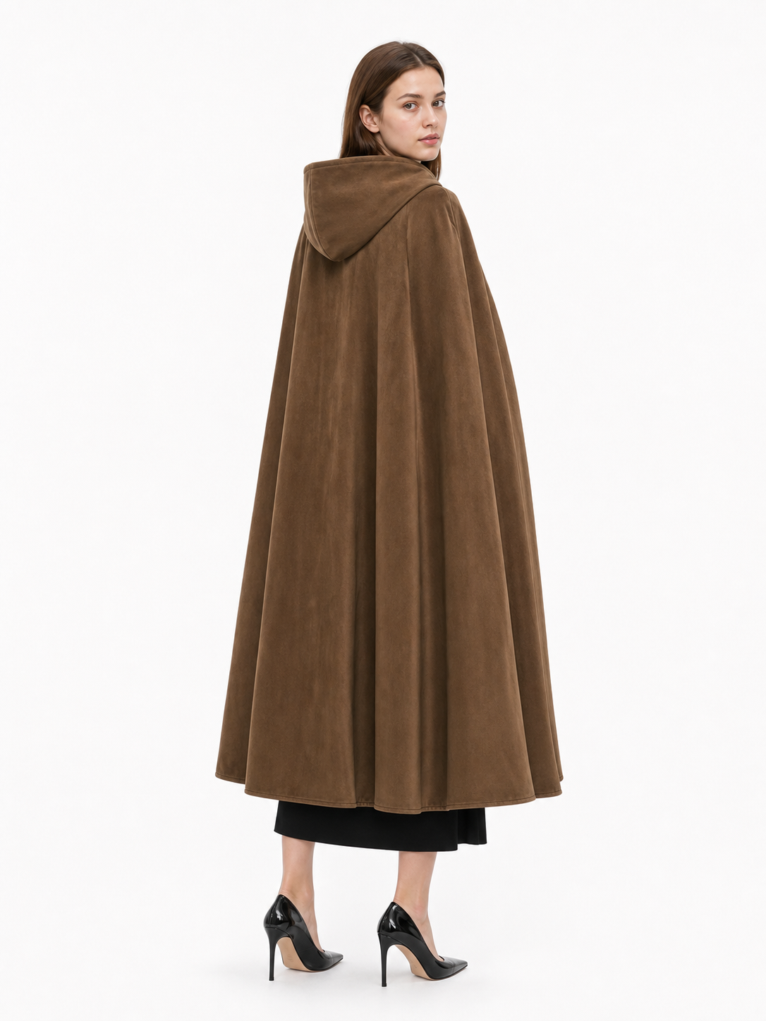 Brown Hooded Costume Cloak