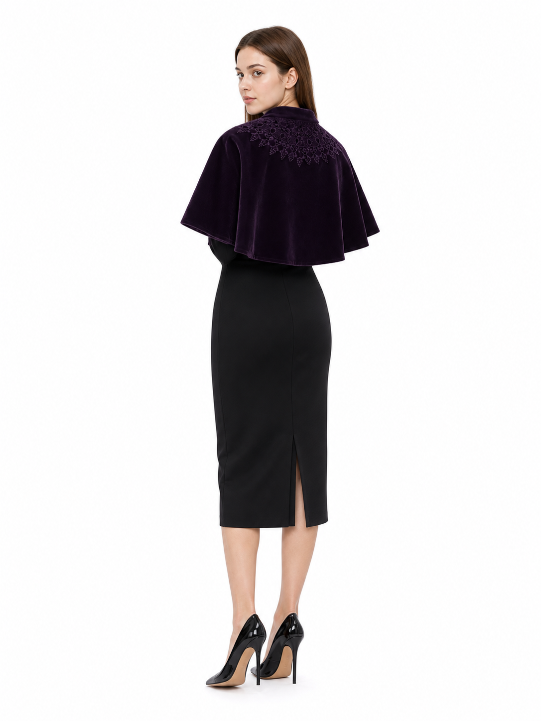 Purple Carnival Cape with Collar