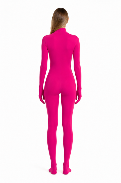 Stage jumpsuit with enclosed hands and feet back view