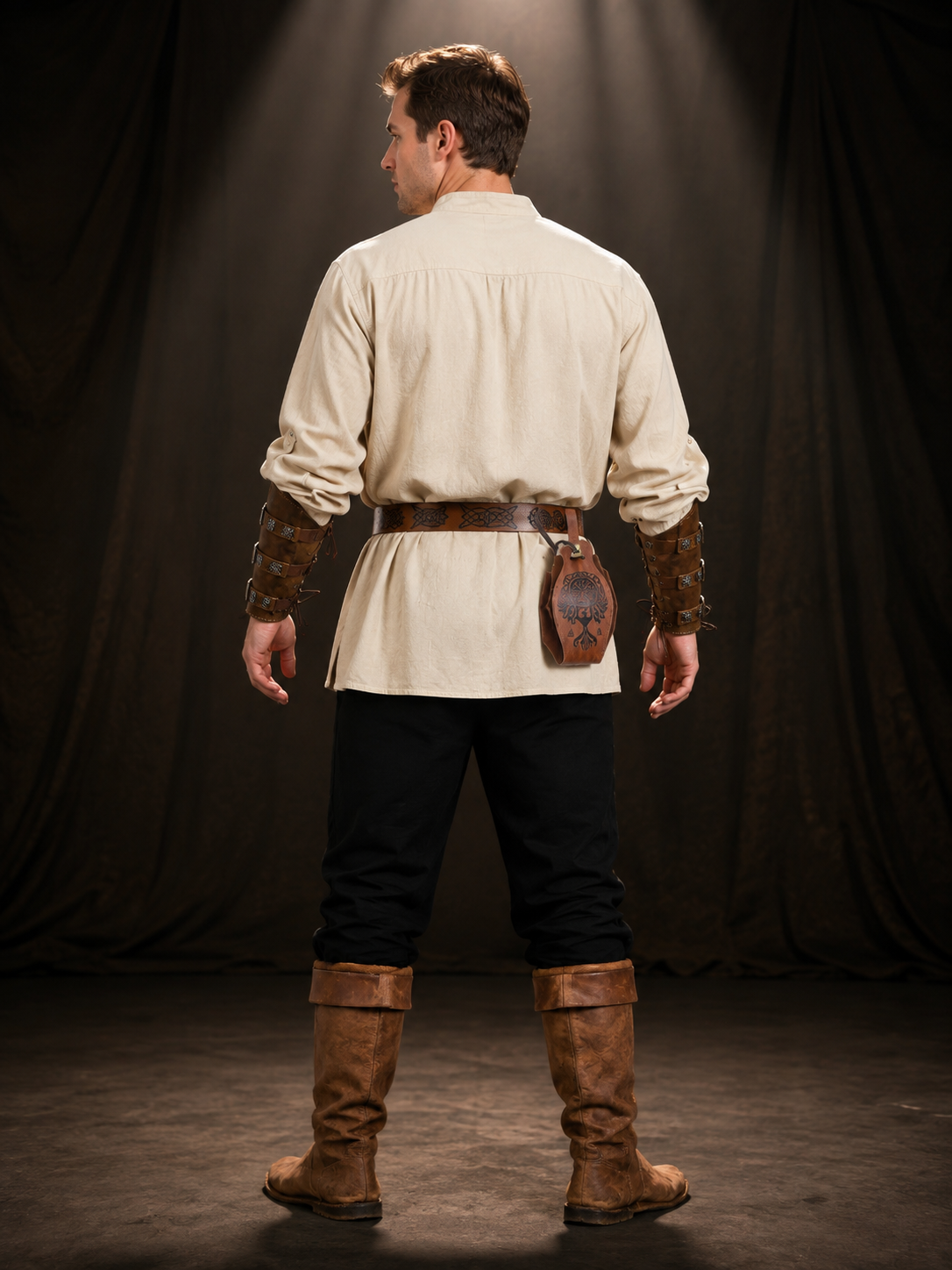 Medieval Viking Costume for Halloween Cosplay back view