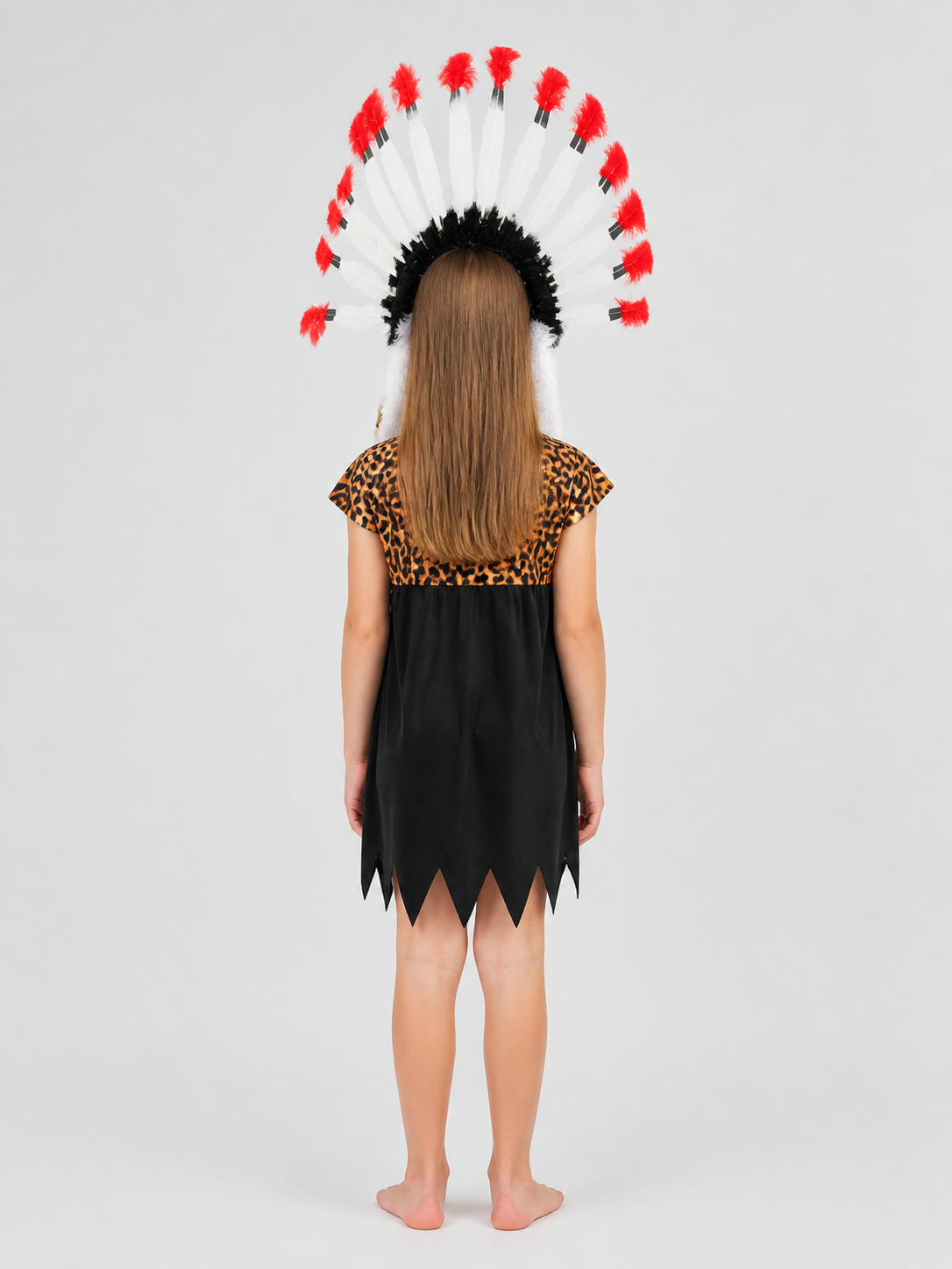 Indian Carnival Headdress with Feathers back view
