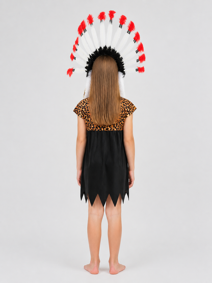 Indian Carnival Headdress with Feathers back view