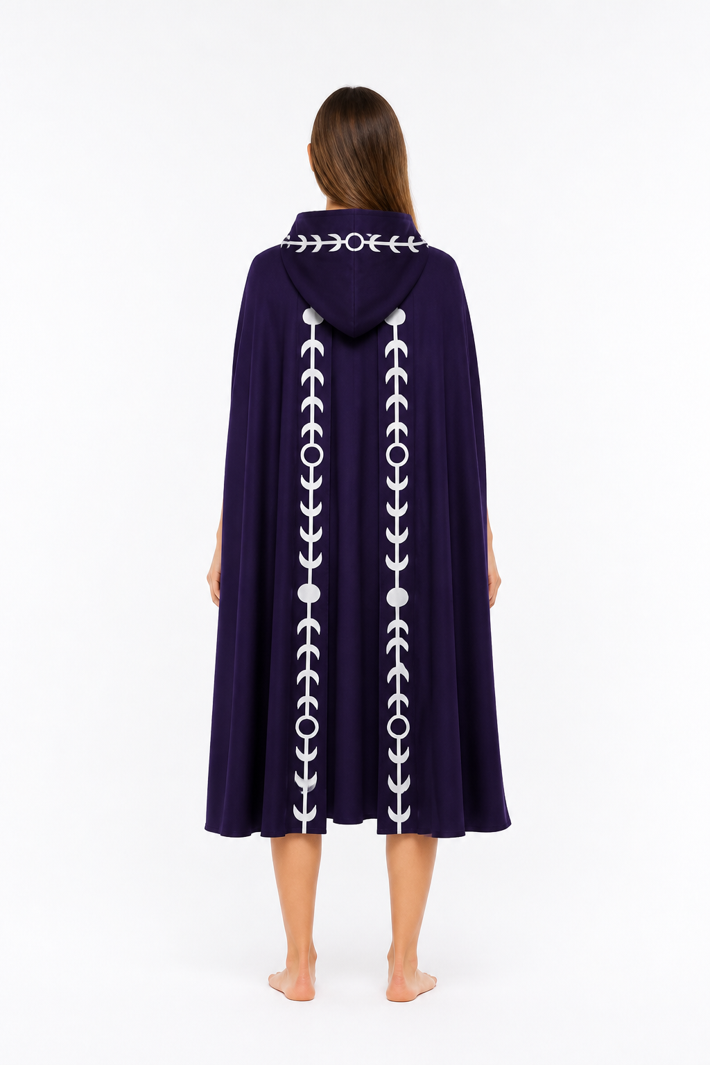 Medieval Hooded Cape for Cosplay back view