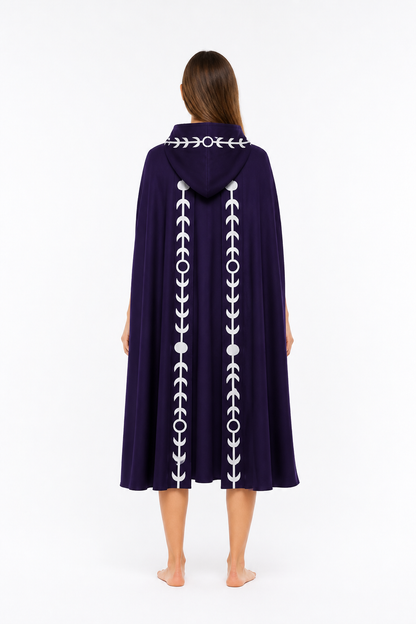 Medieval Hooded Cape for Cosplay back view
