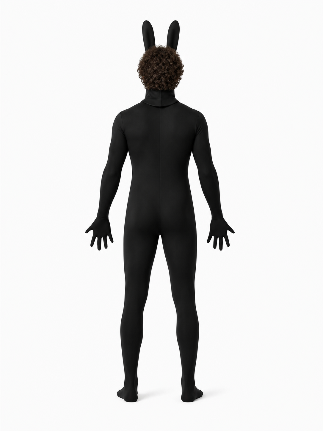 Rabbit Jumpsuit with Long Ears and Face back view