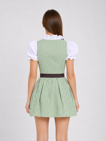 Folk-Style Costume Dress with Apron
