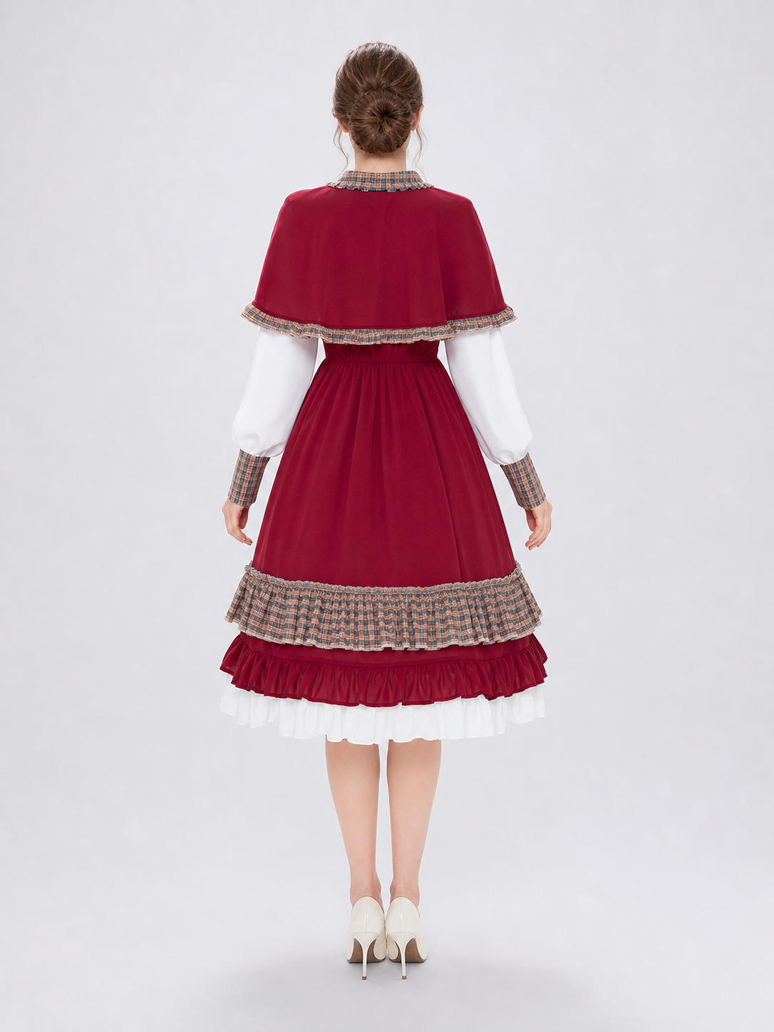 Little Red Riding Hood Costume: Dress with Apron and Cape