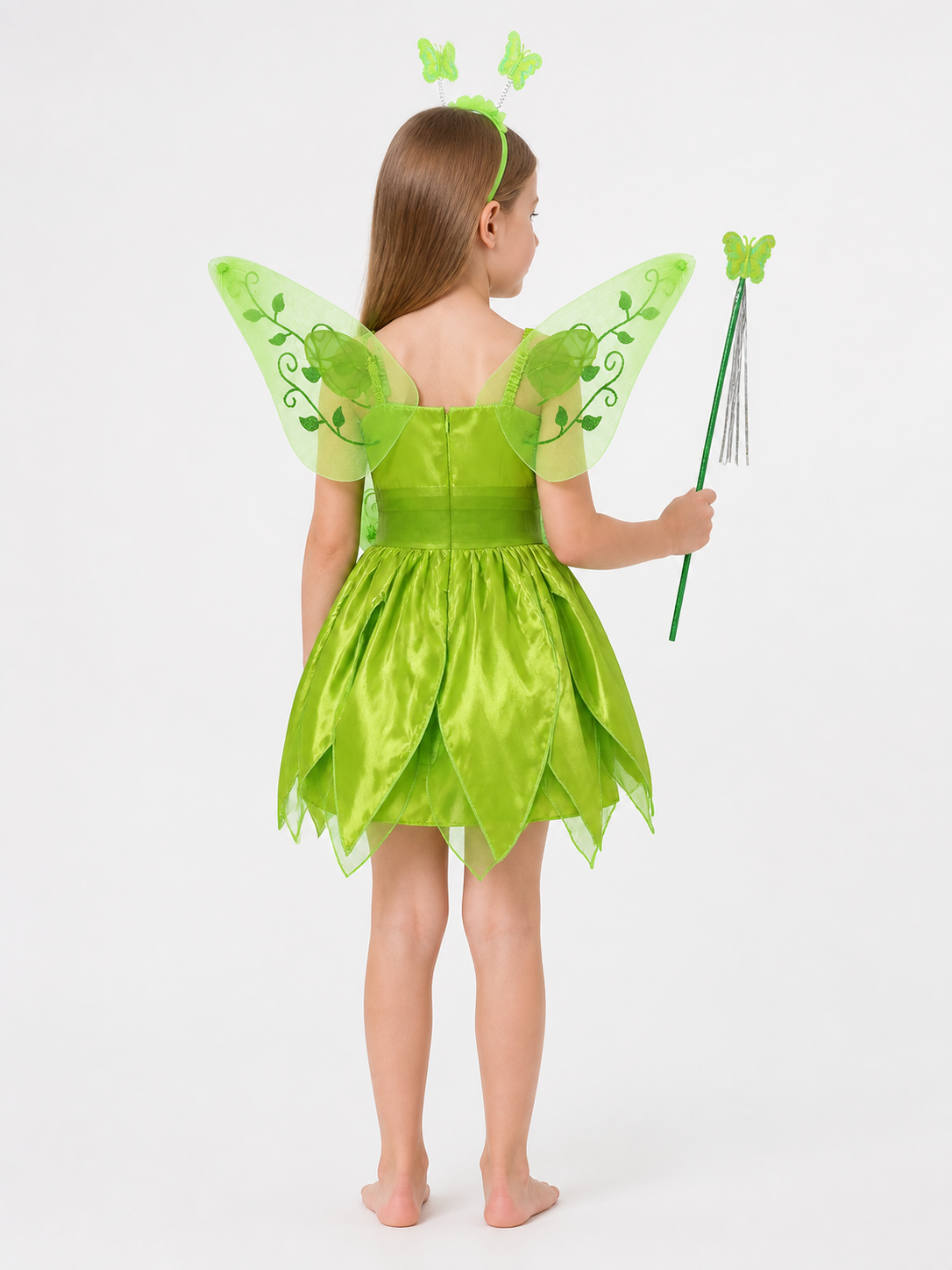 Green Fairy Costume with Wings for Halloween