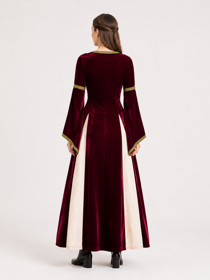 Medieval Long-Sleeve Stage Dress back view