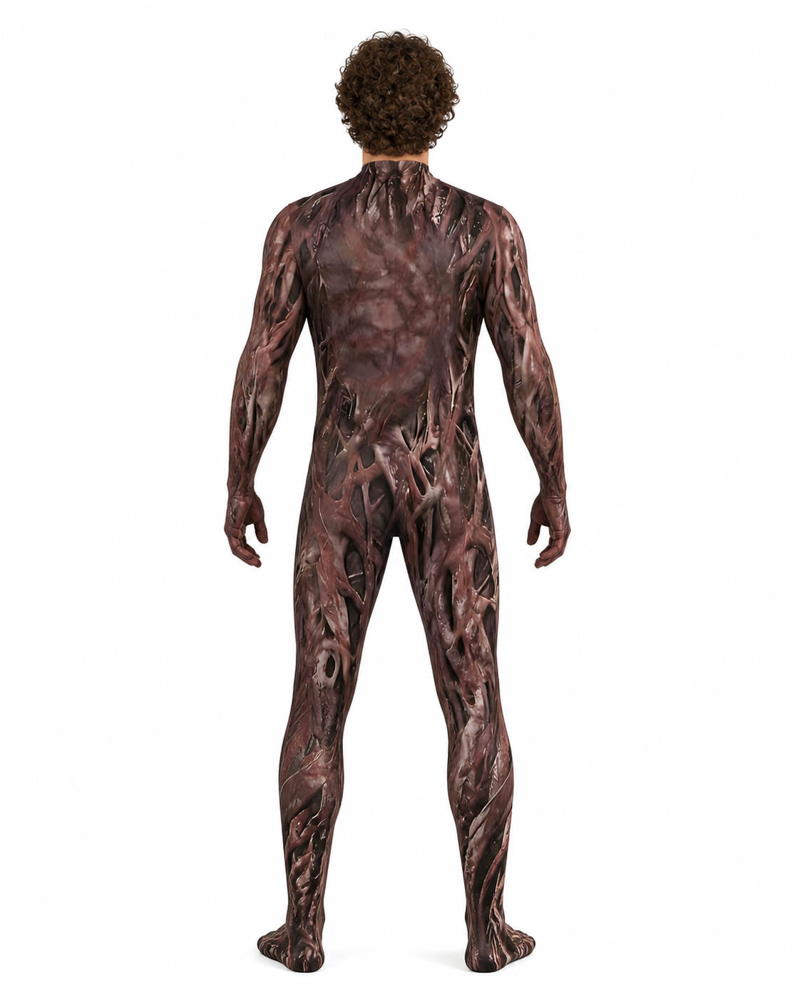 Halloween Monster Jumpsuit with a Torn Texture back view