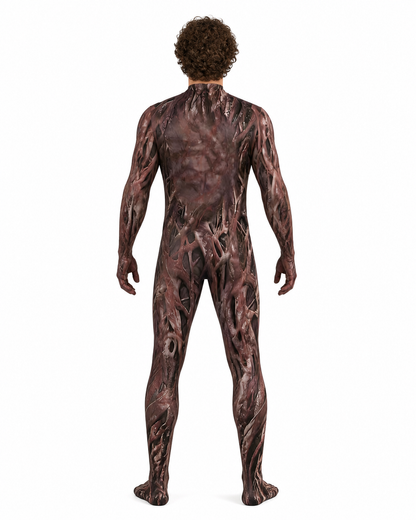 Halloween Monster Jumpsuit with a Torn Texture back view