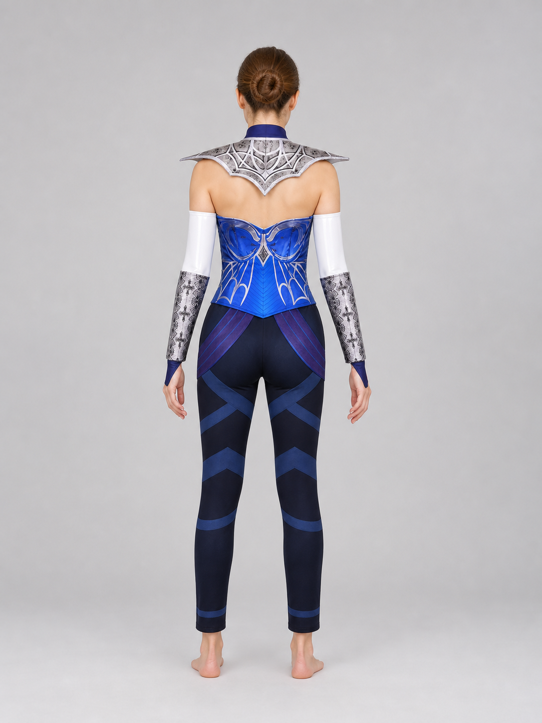Kitana Cosplay Costume: Blue Armor with Mask